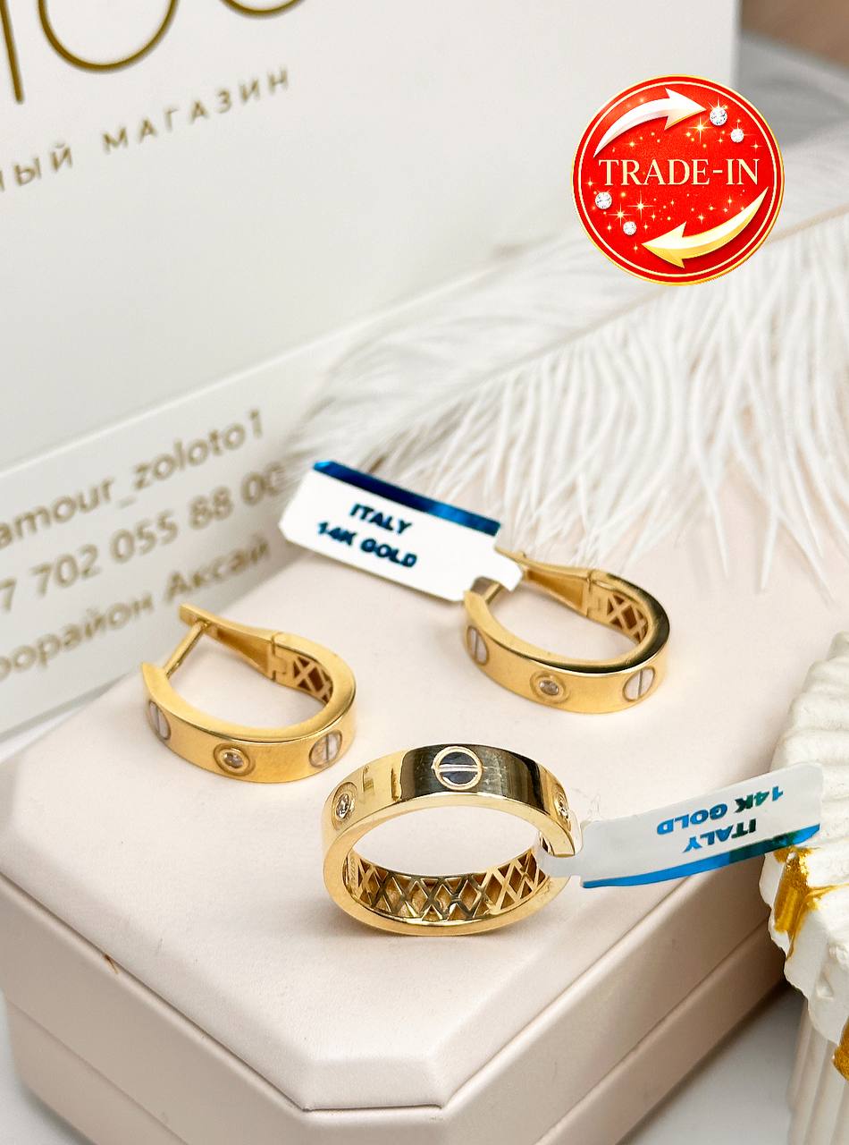 Золотой комплект из желтого золота New😍