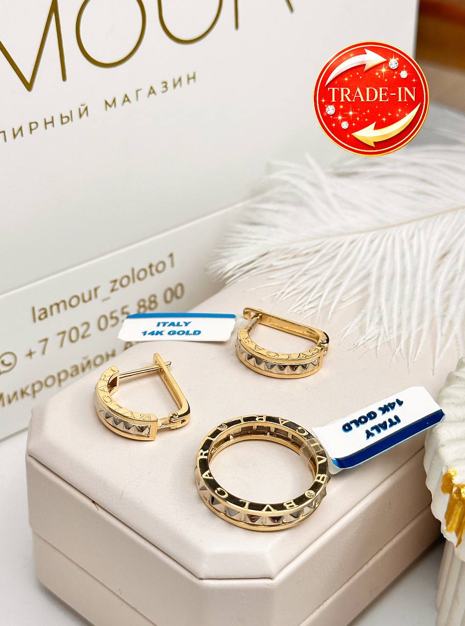 Золотой комплект из желтого золота New😍