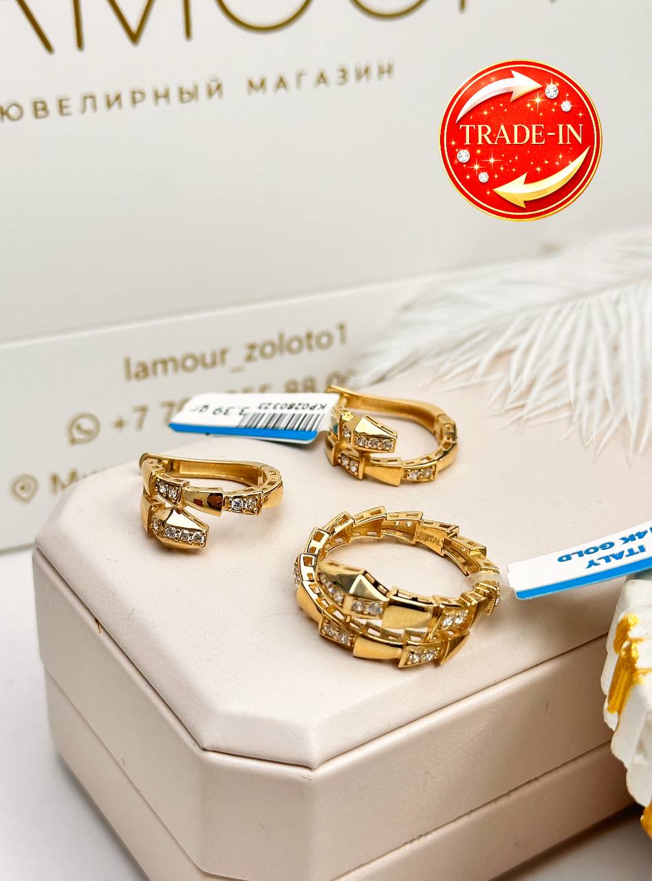 Золотой комплект из желтого золота New😍