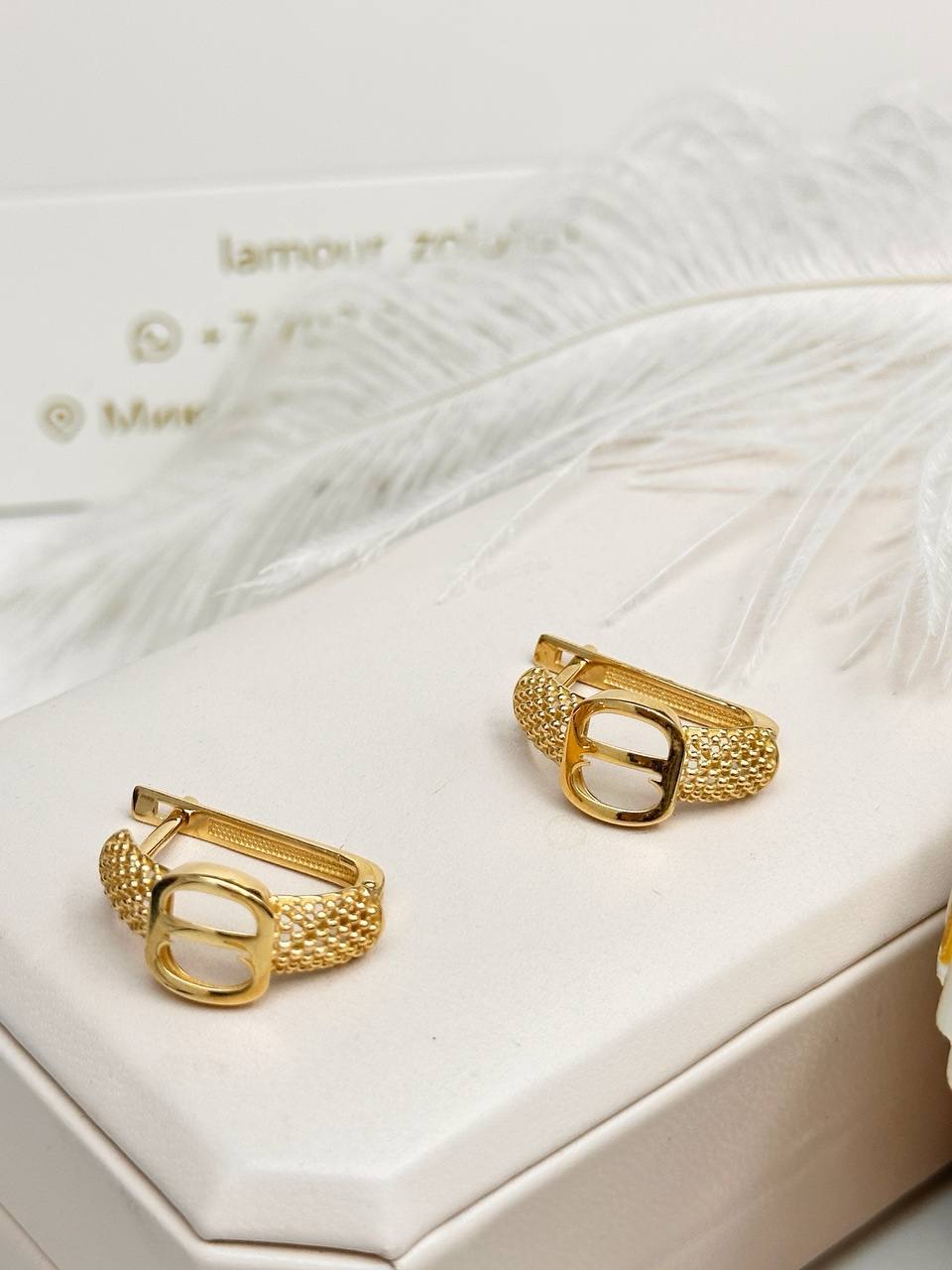 Золотые серьги ✨