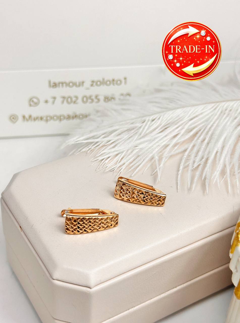Золотые серьги ✨